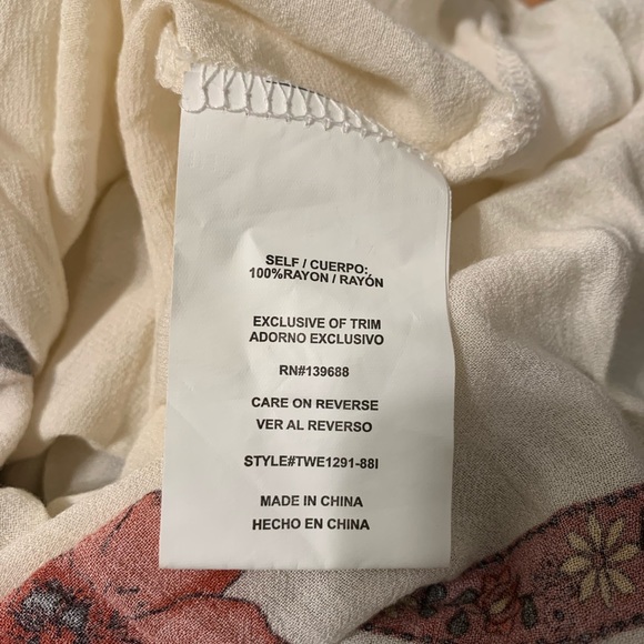 Altar'd State Women's Long Sleeve Floral Round Neck Blouse Multicolor Size S - Picture 4 of 4